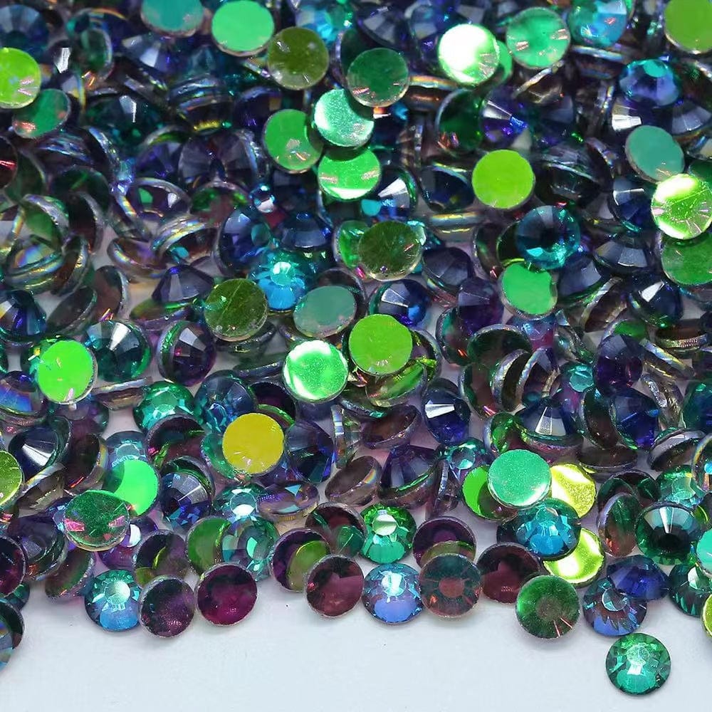 *Glass Rhinestones* - Green Aurora AB