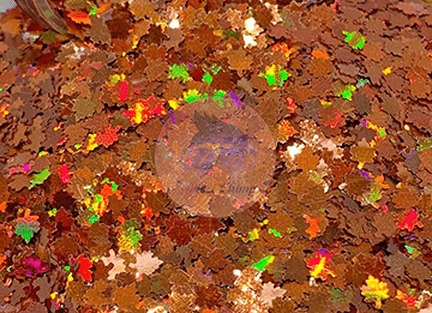Copper Leaves - Holographic Shape Glitter - 1 oz