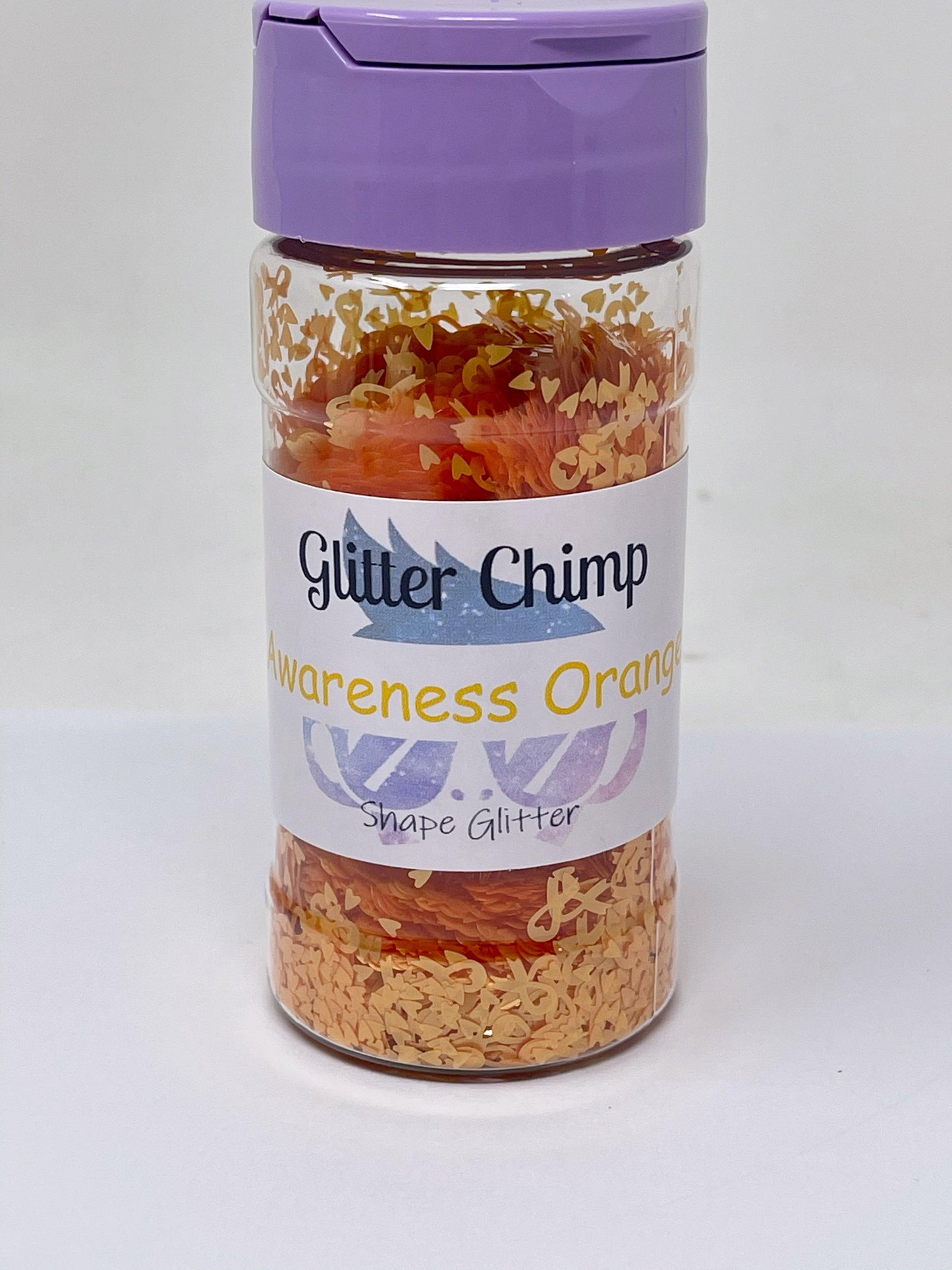 Awareness Ribbon Orange - Shape Glitter - 1 oz