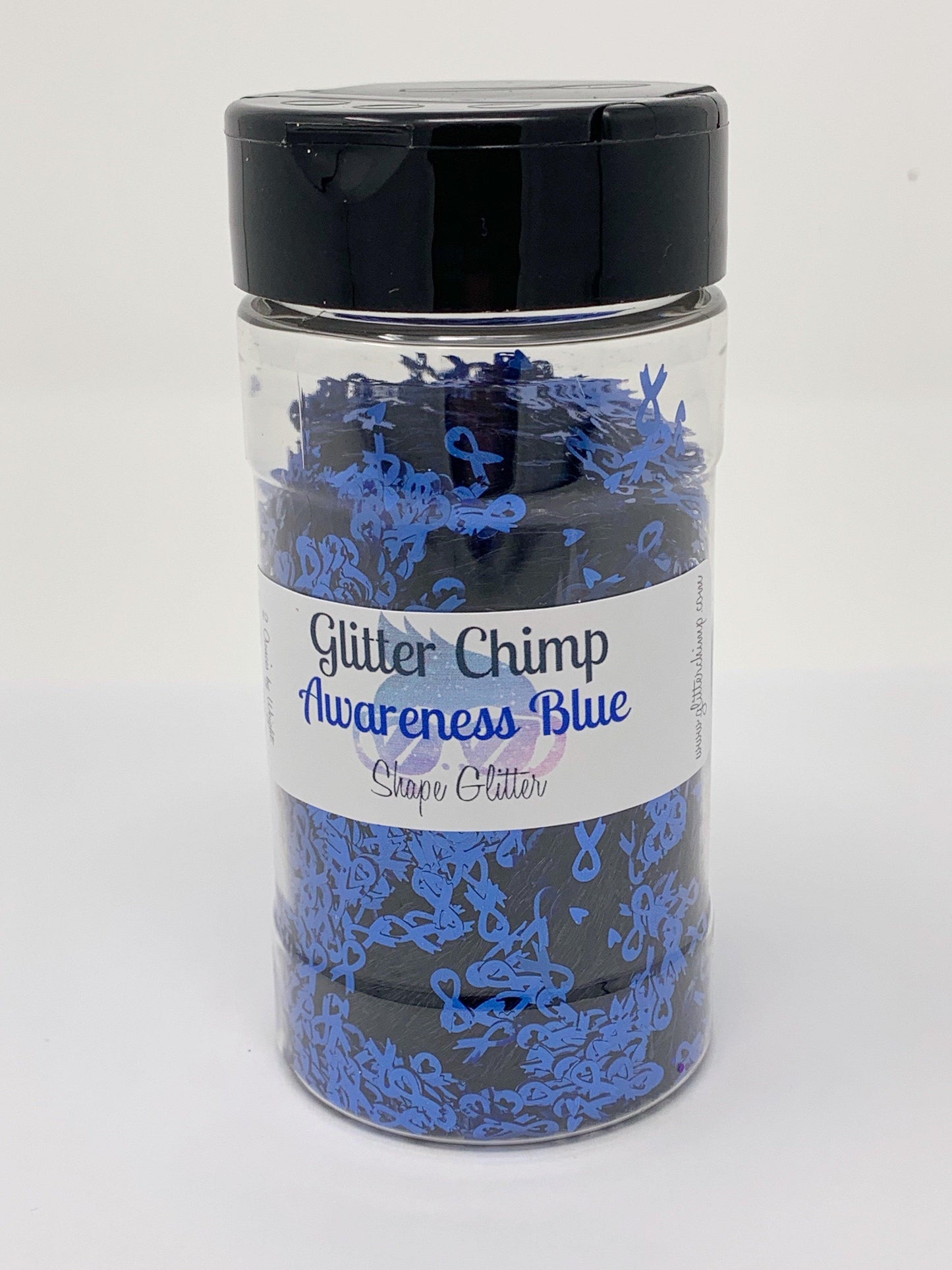 Awareness Ribbon Blue - Shape Glitter - 1 oz