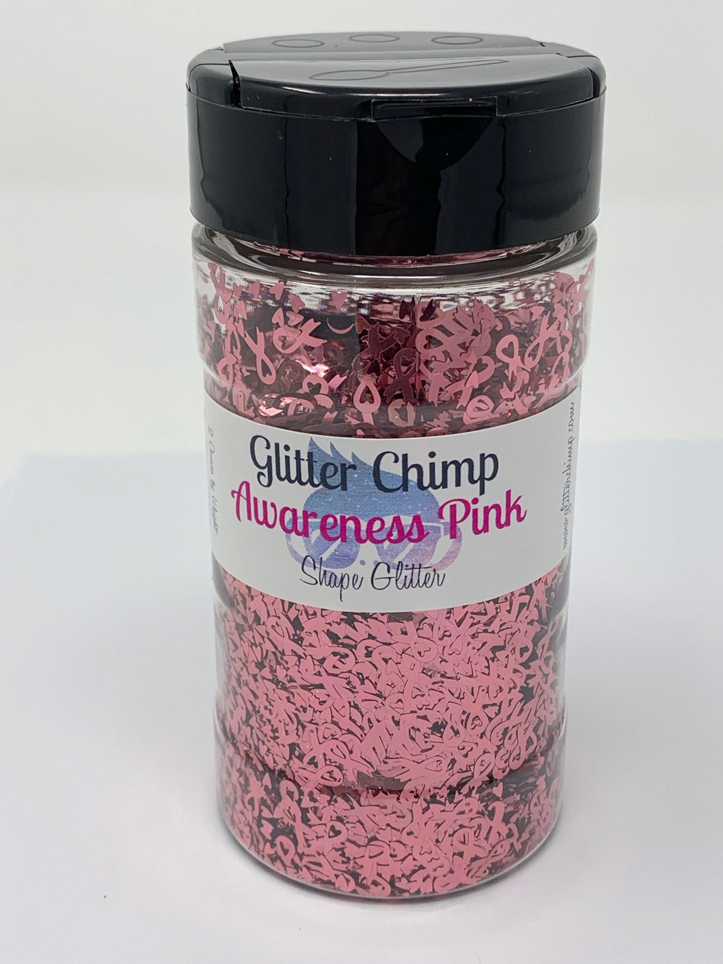 Awareness Ribbon Pink - Shape Glitter - 1 oz