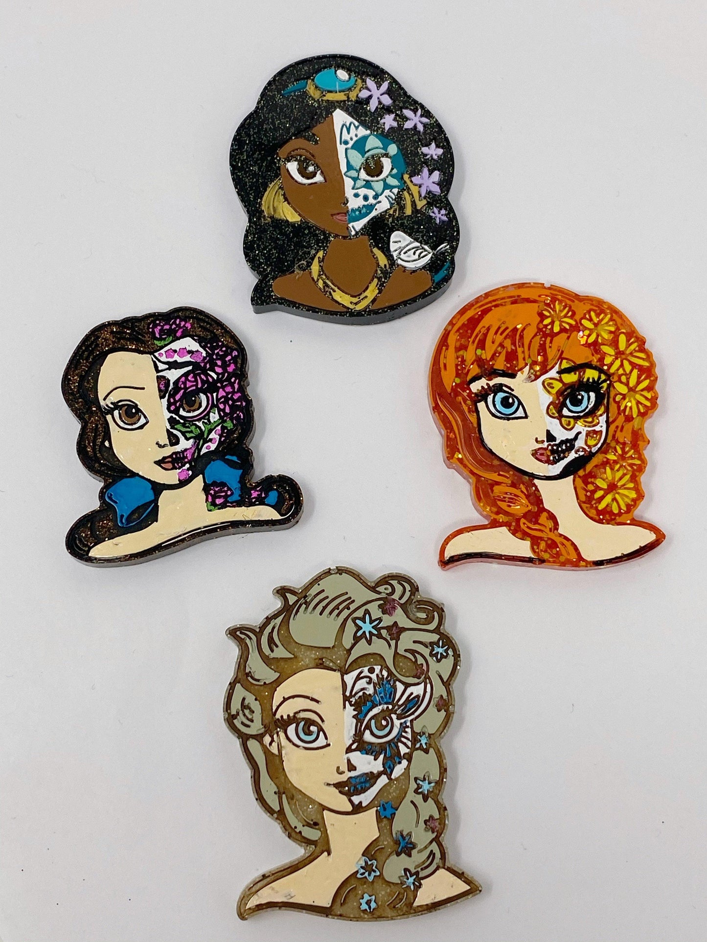 Anna Sugar Skull Silicone Mold - Badge Reel/Grippy Chimp Attachment