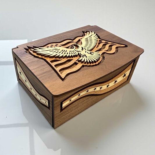 Patriotic Themed Short-hinged box