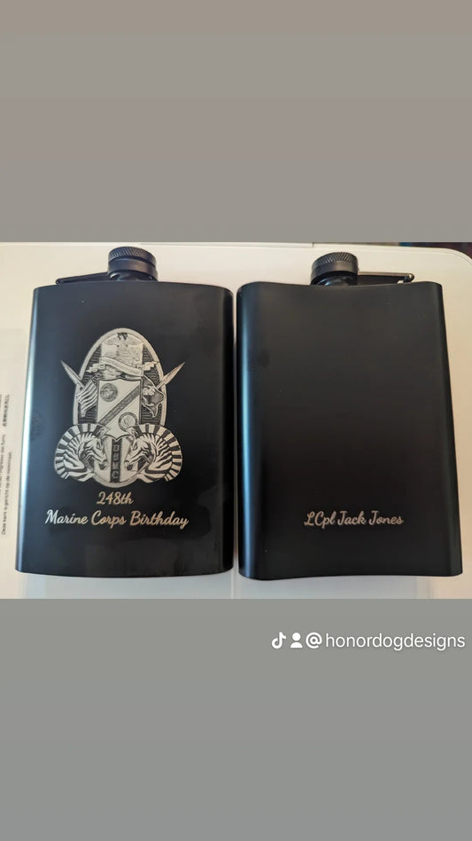 Custom 8oz Engraved Flask