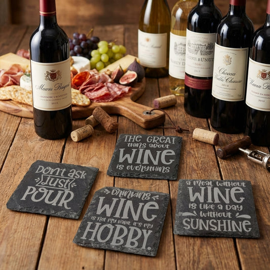 Wine Lovers Coaster Set