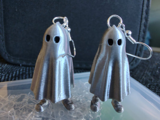 3D Printed Ghost Earrings