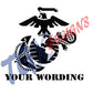 Eagle, Globe & Anchor with your wording