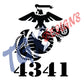 Eagle, Globe & Anchor with your wording