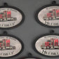 Custom wood ornaments with color center design