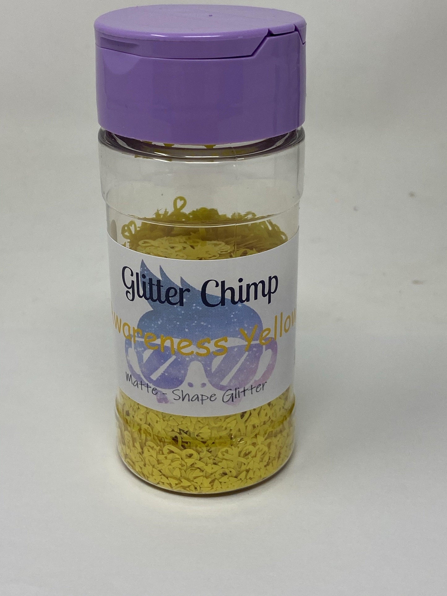 Awareness Yellow- Shape Glitter -  1 oz