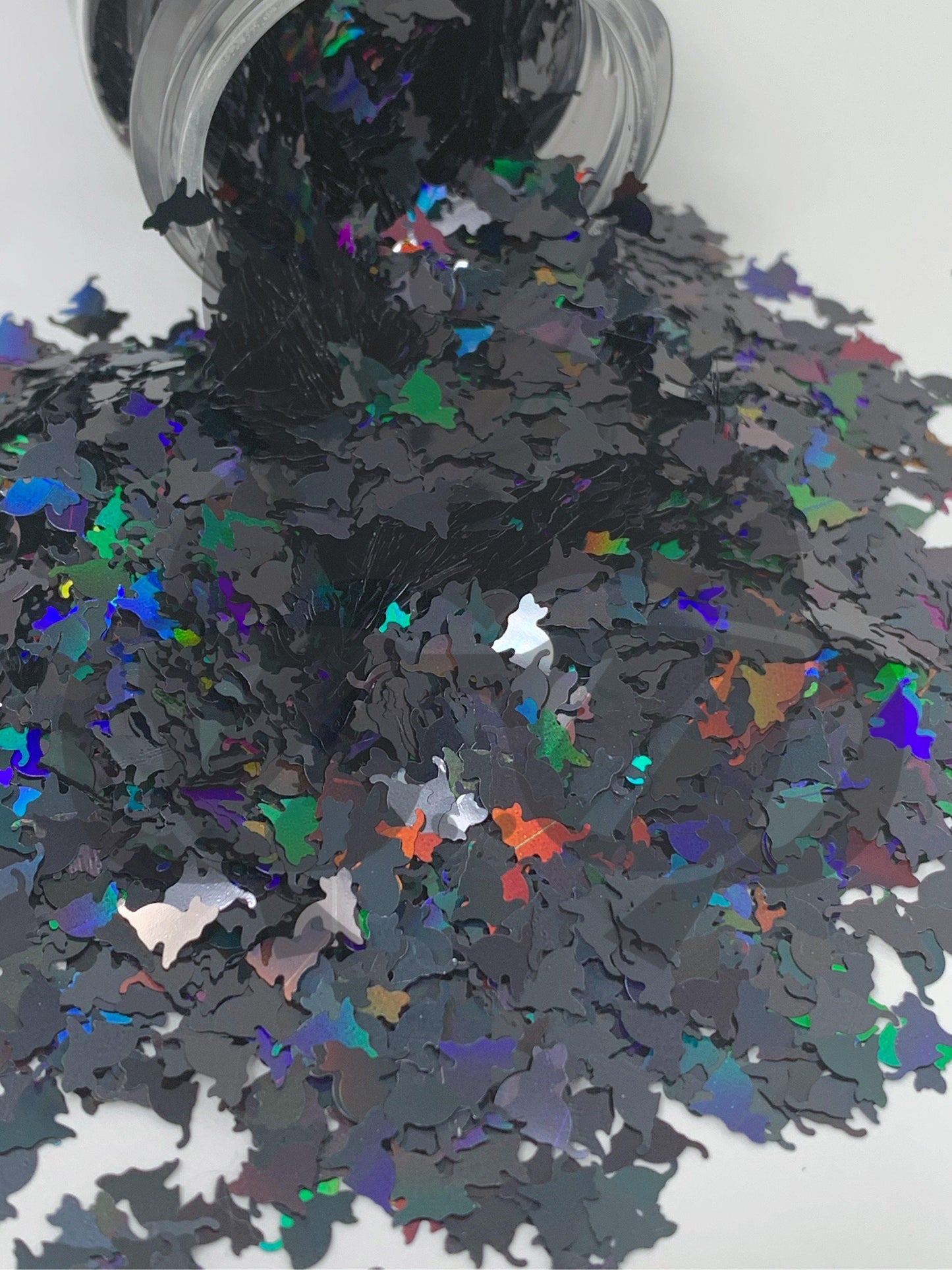 Black Cat - Holographic Shape Glitter -  1 oz